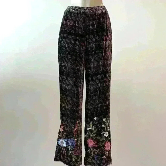 Johnny Was Ulla Velvet Wide Leg Pants | Retails for $350 - Picture 2 of 8
